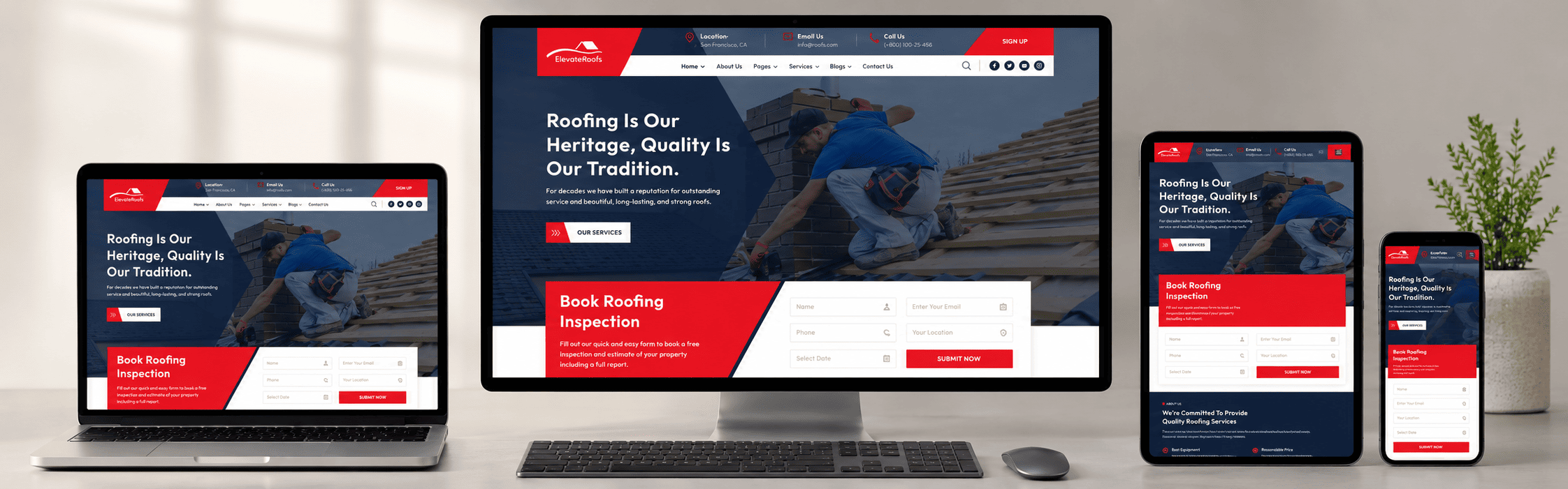 Roofing Website Design​